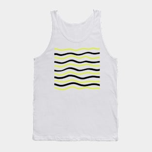 Black and Green Strokes Pattern Design Tank Top